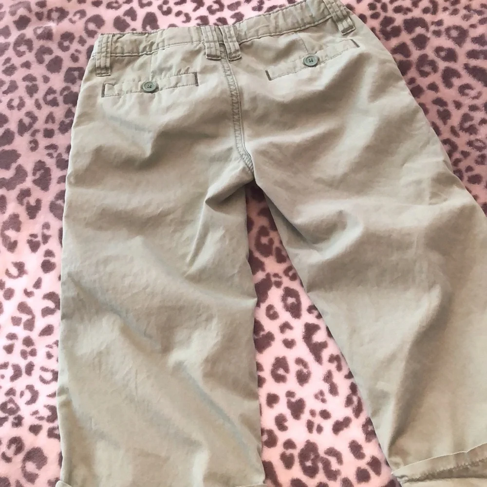 GapKids Green Lightweight Chino Pants Wide Leg Size 8 Regular
